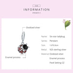 Marienkäfer-Anhänger aus 925er Sterlingsilber – DIY-Armband- und Halskettenzubehör