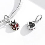 Marienkäfer-Anhänger aus 925er Sterlingsilber – DIY-Armband- und Halskettenzubehör