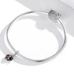 Marienkäfer-Anhänger aus 925er Sterlingsilber – DIY-Armband- und Halskettenzubehör