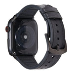 Crazy Horse Texture Leather Replacement Watchbands For Apple Watch Series, 7 45mm / 6 & SE & 5 & 4 44mm / 3 & 2 & 1 42mm, 7 41mm / 6 & SE & 5 & 4 40mm / 3 & 2 & 1 38mm