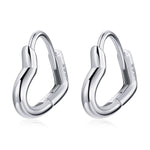 S925 Sterling Silber Herzförmige Hohl-Ohrstecker für Damen, Herzförmig Hohl (Silber), Herzförmig Hohl (Gold)