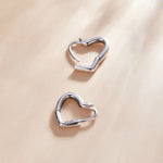 S925 Sterling Silber Herzförmige Hohl-Ohrstecker für Damen, Herzförmig Hohl (Silber), Herzförmig Hohl (Gold)