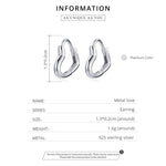 S925 Sterling Silber Herzförmige Hohl-Ohrstecker für Damen, Herzförmig Hohl (Silber), Herzförmig Hohl (Gold)