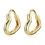 S925 Sterling Silber Herzförmige Hohl-Ohrstecker für Damen, Herzförmig Hohl (Silber), Herzförmig Hohl (Gold)