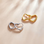 S925 Sterling Silber Herzförmige Hohl-Ohrstecker für Damen, Herzförmig Hohl (Silber), Herzförmig Hohl (Gold)