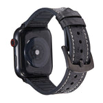 Ersatzarmbänder aus Straußenleder für Apple Watch Series 7 (45 mm), 6, SE, 5, 4 (44 mm), 3, 2, 1 (42 mm), 7 (41 mm), 6, SE, 5, 4 (40 mm) und 3, 2, 1 (38 mm)