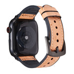 Ersatzarmbänder aus Straußenleder für Apple Watch Series 7 (45 mm), 6, SE, 5, 4 (44 mm), 3, 2, 1 (42 mm), 7 (41 mm), 6, SE, 5, 4 (40 mm) und 3, 2, 1 (38 mm)