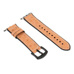 Ersatzarmbänder aus Straußenleder für Apple Watch Series 7 (45 mm), 6, SE, 5, 4 (44 mm), 3, 2, 1 (42 mm), 7 (41 mm), 6, SE, 5, 4 (40 mm) und 3, 2, 1 (38 mm)