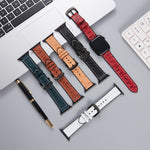Ersatzarmbänder aus Straußenleder für Apple Watch Series 7 (45 mm), 6, SE, 5, 4 (44 mm), 3, 2, 1 (42 mm), 7 (41 mm), 6, SE, 5, 4 (40 mm) und 3, 2, 1 (38 mm)