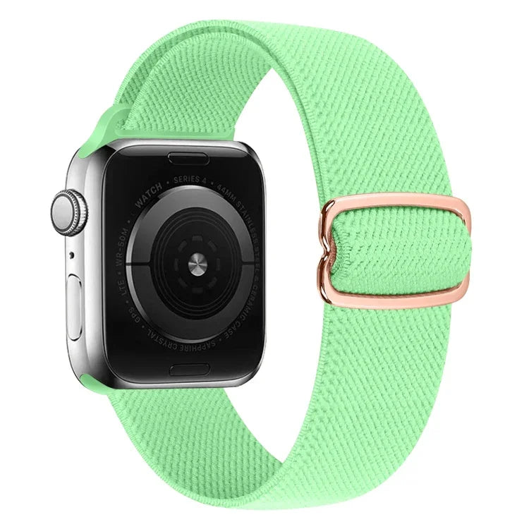 Nylon-Ersatzarmband mit 8-förmiger Schnalle, passend für Apple Watch Series 9, 8 und 7 (41 mm), SE 3, SE 2, 6, SE, 5 und 4 (40 mm), 3, 2 und 1 (38 mm) sowie für Apple Watch Series 7 (45 mm), 6, SE, 5 und 4 (44 mm).