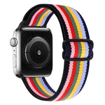 Nylon-Ersatzarmband mit 8-förmiger Schnalle, passend für Apple Watch Series 9, 8 und 7 (41 mm), SE 3, SE 2, 6, SE, 5 und 4 (40 mm), 3, 2 und 1 (38 mm) sowie für Apple Watch Series 7 (45 mm), 6, SE, 5 und 4 (44 mm).