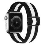 Nylon-Ersatzarmband mit 8-förmiger Schnalle, passend für Apple Watch Series 9, 8 und 7 (41 mm), SE 3, SE 2, 6, SE, 5 und 4 (40 mm), 3, 2 und 1 (38 mm) sowie für Apple Watch Series 7 (45 mm), 6, SE, 5 und 4 (44 mm).
