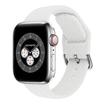 Braided Silicone Replacement Watchbands with Buckle For Apple Watch Series, 7 45mm / 6 & SE & 5 & 4 44mm / 3 & 2 & 1 42mm, 7 41mm / 6 & SE & 5 & 4 40mm / 3 & 2 & 1 38mm