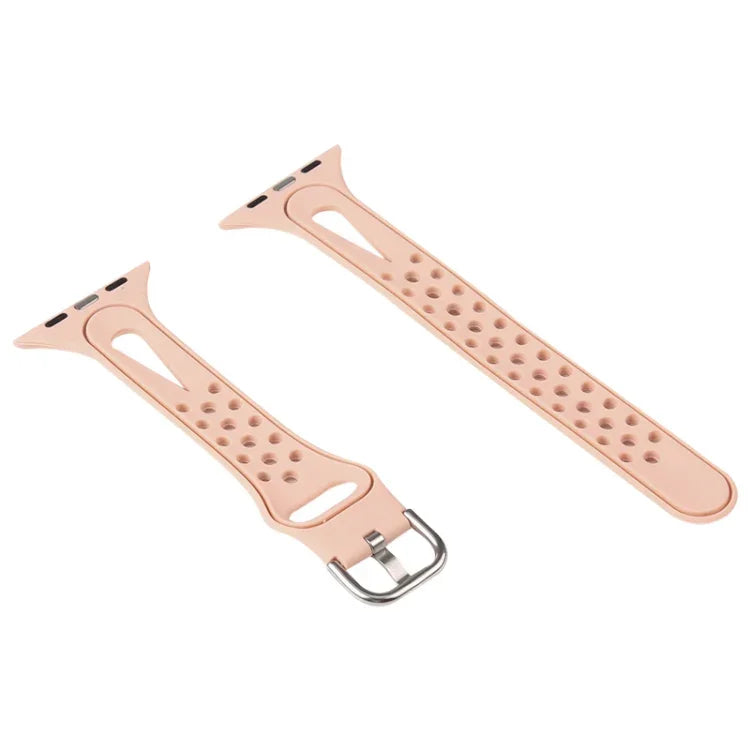 Silicone Replacement Watchbands For Apple Watch Series, 7 45mm / 6 & SE & 5 & 4 44mm / 3 & 2 & 1 42mm, 7 41mm / 6 & SE & 5 & 4 40mm / 3 & 2 & 1 38mm