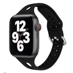 Silicone Replacement Watchbands For Apple Watch Series, 7 45mm / 6 & SE & 5 & 4 44mm / 3 & 2 & 1 42mm, 7 41mm / 6 & SE & 5 & 4 40mm / 3 & 2 & 1 38mm