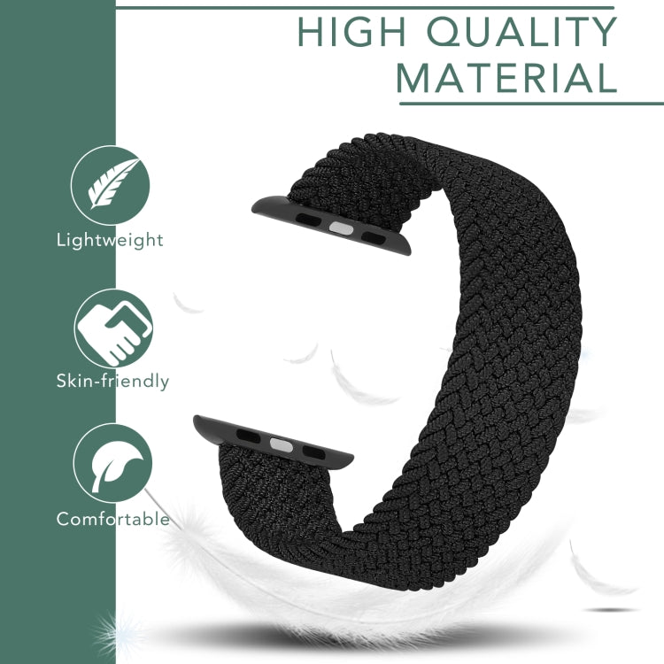 Metallkopf geflochtenes Nylon einfarbig Ersatzarmband Uhrenarmband für Apple Watch Series 6 & SE & 5 & 4 40mm / 3 & 2 & 1 38mm, XS 128mm, S 135mm, M 145mm