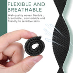 Metallkopf geflochtenes Nylon einfarbig Ersatzarmband Uhrenarmband für Apple Watch Series 6 & SE & 5 & 4 40mm / 3 & 2 & 1 38mm, XS 128mm, S 135mm, M 145mm