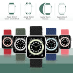 Metallkopf geflochtenes Nylon einfarbig Ersatzarmband Uhrenarmband für Apple Watch Series 6 & SE & 5 & 4 40mm / 3 & 2 & 1 38mm, XS 128mm, S 135mm, M 145mm