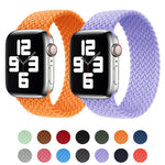Metallkopf geflochtenes Nylon einfarbig Ersatzarmband Uhrenarmband für Apple Watch Series 6 & SE & 5 & 4 40mm / 3 & 2 & 1 38mm, XS 128mm, S 135mm, M 145mm