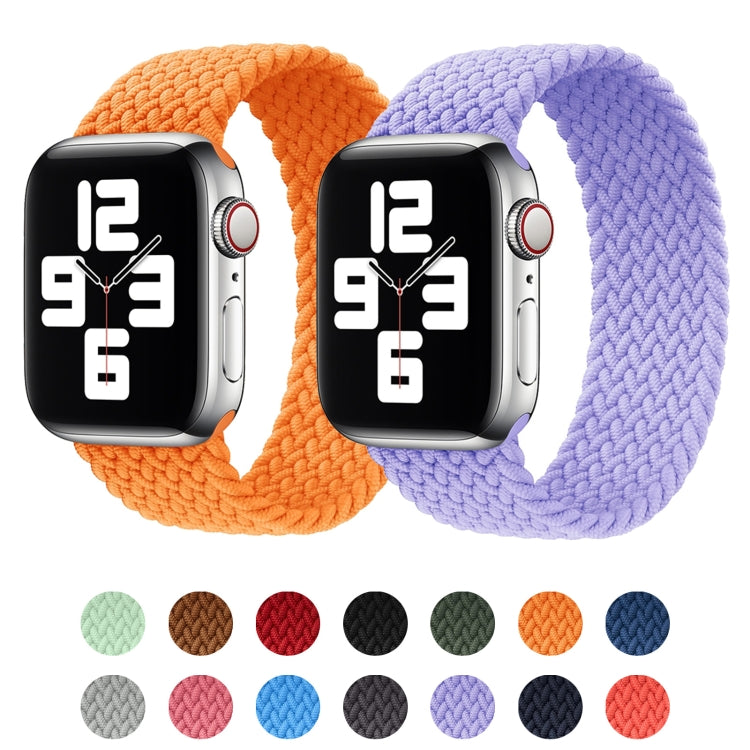 Metallkopf geflochtenes Nylon einfarbig Ersatzarmband Uhrenarmband für Apple Watch Series 6 & SE & 5 & 4 40mm / 3 & 2 & 1 38mm, XS 128mm, S 135mm, M 145mm