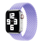 Metal Head Braided Nylon Solid Color Replacement Strap Watchband For Apple Watch Series 6 & SE & 5 & 4 40mm / 3 & 2 & 1 38mm, L 155mm