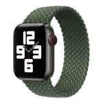 Metallkopf geflochtenes Nylon einfarbiges Ersatzarmband Uhrenarmband für Apple Watch Series 6 & SE & 5 & 4 44mm / 3 & 2 & 1 42mm, XS 135mm, S 145mm, M 155mm