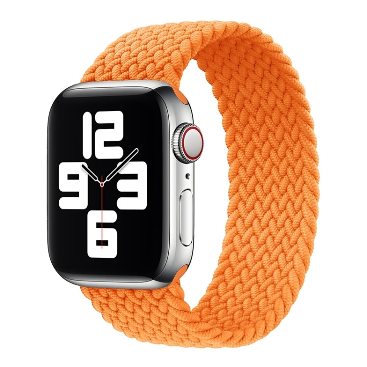 Metallkopf geflochtenes Nylon einfarbiges Ersatzarmband Uhrenarmband für Apple Watch Series 6 & SE & 5 & 4 44mm / 3 & 2 & 1 42mm, XS 135mm, S 145mm, M 155mm