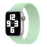 Metallkopf geflochtenes Nylon einfarbiges Ersatzarmband Uhrenarmband für Apple Watch Series 6 & SE & 5 & 4 44mm / 3 & 2 & 1 42mm, XS 135mm, S 145mm, M 155mm