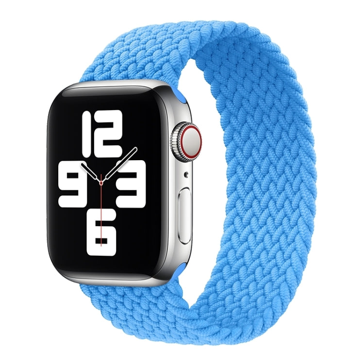 Metallkopf geflochtenes Nylon einfarbiges Ersatzarmband Uhrenarmband für Apple Watch Series 6 & SE & 5 & 4 44mm / 3 & 2 & 1 42mm, XS 135mm, S 145mm, M 155mm