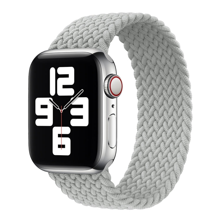 Metallkopf geflochtenes Nylon einfarbiges Ersatzarmband Uhrenarmband für Apple Watch Series 6 & SE & 5 & 4 44mm / 3 & 2 & 1 42mm, XS 135mm, S 145mm, M 155mm