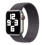 Metal Head Braided Nylon Solid Color Replacement Strap Watchband For Apple Watch Series 6 & SE & 5 & 4 44mm / 3 & 2 & 1 42mm, L 165mm