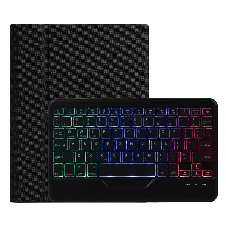 B011S Teilbare Hintergrundbeleuchtete Bluetooth Tastatur Lederhülle mit Dreieckshalter & Stifthalter, Für iPad 9,7 2018 & 2017 / Pro 9,7 / Air 2, Für iPad 10,2 2020 & 2019 / Pro 10,5 Zoll / Air 3 10,5 Zoll