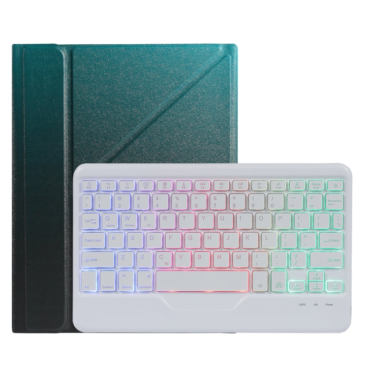 B011S Teilbare Hintergrundbeleuchtete Bluetooth Tastatur Lederhülle mit Dreieckshalter & Stifthalter, Für iPad 9,7 2018 & 2017 / Pro 9,7 / Air 2, Für iPad 10,2 2020 & 2019 / Pro 10,5 Zoll / Air 3 10,5 Zoll