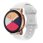Silikon-Ersatzarmband mit Schmetterlingsverschluss, 20 mm für Samsung Galaxy Watch Active 3 (41 mm), 22 mm für Samsung Galaxy Watch Active 3 (45 mm)