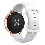 Silikon-Ersatzarmband mit Schmetterlingsverschluss, 20 mm für Samsung Galaxy Watch Active 3 (41 mm), 22 mm für Samsung Galaxy Watch Active 3 (45 mm)