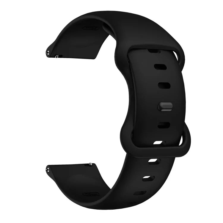 Silikon-Ersatzarmband mit Schmetterlingsverschluss, 20 mm für Samsung Galaxy Watch Active 3 (41 mm), 22 mm für Samsung Galaxy Watch Active 3 (45 mm)