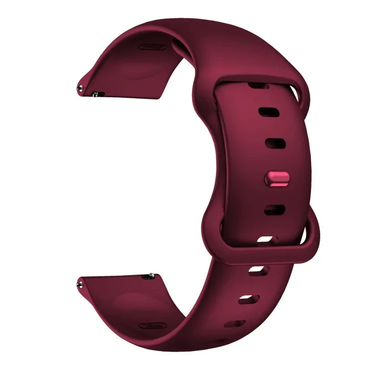 Silikon-Ersatzarmband mit Schmetterlingsverschluss, 20 mm für Samsung Galaxy Watch Active 3 (41 mm), 22 mm für Samsung Galaxy Watch Active 3 (45 mm)