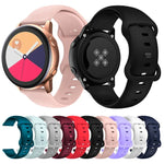 Silikon-Ersatzarmband mit Schmetterlingsverschluss, 20 mm für Samsung Galaxy Watch Active 3 (41 mm), 22 mm für Samsung Galaxy Watch Active 3 (45 mm)