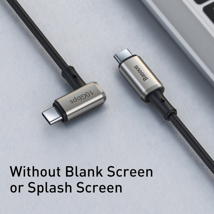Baseus CATPN-01 100W 5A PD3.1 Gen2 USB-C / Type-C auf USB-C / Type-C HD Gleicher Bildschirm Koaxial-Hammerkabel, Kabellänge: 1,5m