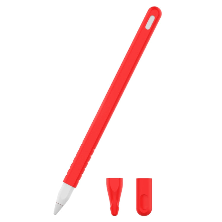 3-in-1 Schutzhüllen-Set aus einfarbigem Silikon für Apple Pencil 2