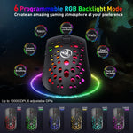 HXSJ T100 10000 DPI RGB Makro-Definition Kabelgebundene kabellose Dual-Modus-Maus