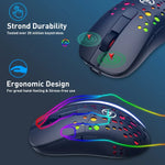 HXSJ T100 10000 DPI RGB Makro-Definition Kabelgebundene kabellose Dual-Modus-Maus