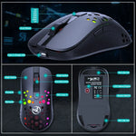 HXSJ T100 10000 DPI RGB Makro-Definition Kabelgebundene kabellose Dual-Modus-Maus