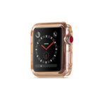 Schutzhülle aus TPU mit Glitzerpuder-Effekt, passend für Apple Watch Series 6 / 5 / 4 / Watch SE (44 mm), Apple Watch Series 3 &amp; 2 &amp; 1 (42 mm), Apple Watch Series 6 / 5 / 4 / Watch SE (40 mm) und Apple Watch Series 3 &amp; 2 &amp; 1 (38 mm).
