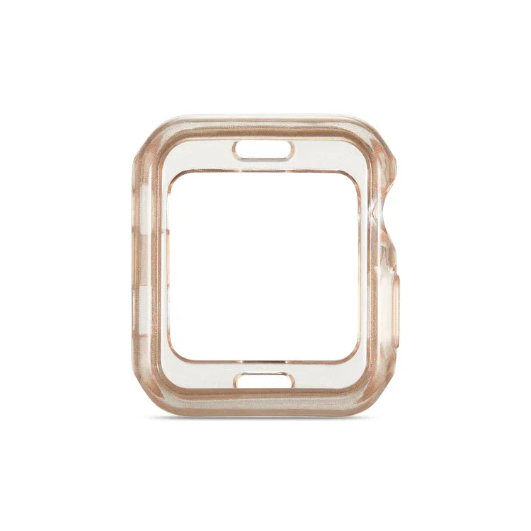 Schutzhülle aus TPU mit Glitzerpuder-Effekt, passend für Apple Watch Series 6 / 5 / 4 / Watch SE (44 mm), Apple Watch Series 3 &amp; 2 &amp; 1 (42 mm), Apple Watch Series 6 / 5 / 4 / Watch SE (40 mm) und Apple Watch Series 3 &amp; 2 &amp; 1 (38 mm).