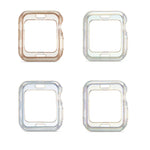 Schutzhülle aus TPU mit Glitzerpuder-Effekt, passend für Apple Watch Series 6 / 5 / 4 / Watch SE (44 mm), Apple Watch Series 3 &amp; 2 &amp; 1 (42 mm), Apple Watch Series 6 / 5 / 4 / Watch SE (40 mm) und Apple Watch Series 3 &amp; 2 &amp; 1 (38 mm).