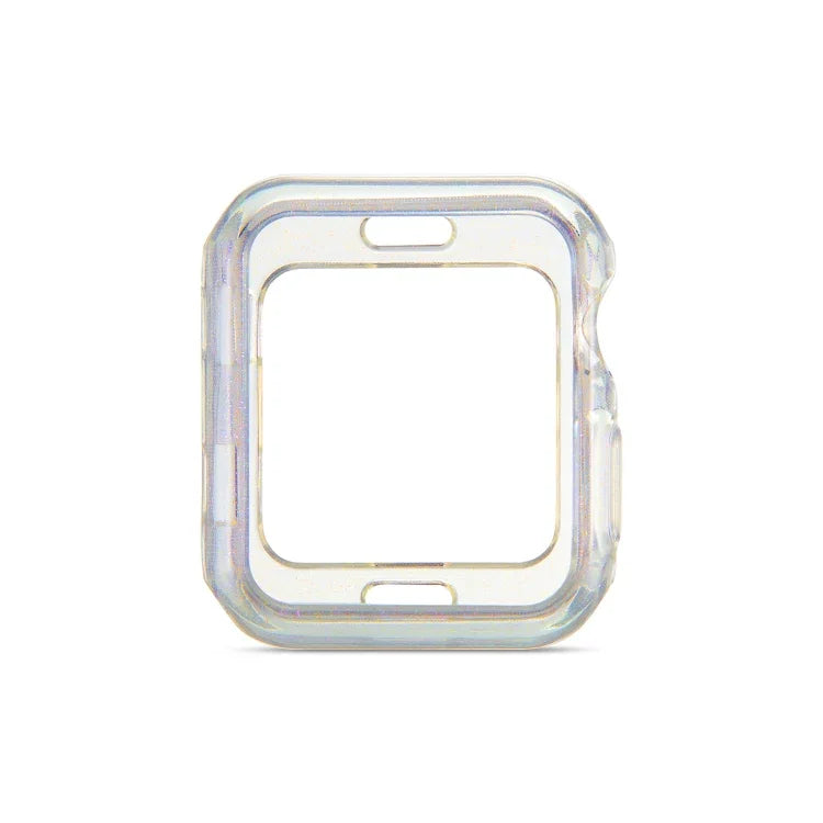 Schutzhülle aus TPU mit Glitzerpuder-Effekt, passend für Apple Watch Series 6 / 5 / 4 / Watch SE (44 mm), Apple Watch Series 3 &amp; 2 &amp; 1 (42 mm), Apple Watch Series 6 / 5 / 4 / Watch SE (40 mm) und Apple Watch Series 3 &amp; 2 &amp; 1 (38 mm).