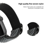 Nylon-Ersatzarmbänder mit Wellenstruktur für Apple Watch Series 7 (45 mm), 6, SE, 5, 4 (44 mm), 3, 2, 1 (42 mm), 7 (41 mm), 6, SE, 5, 4 (40 mm) und 3, 2, 1 (38 mm)