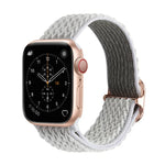 Nylon-Ersatzarmbänder mit Wellenstruktur für Apple Watch Series 7 (45 mm), 6, SE, 5, 4 (44 mm), 3, 2, 1 (42 mm), 7 (41 mm), 6, SE, 5, 4 (40 mm) und 3, 2, 1 (38 mm)