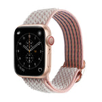 Nylon-Ersatzarmbänder mit Wellenstruktur für Apple Watch Series 7 (45 mm), 6, SE, 5, 4 (44 mm), 3, 2, 1 (42 mm), 7 (41 mm), 6, SE, 5, 4 (40 mm) und 3, 2, 1 (38 mm)